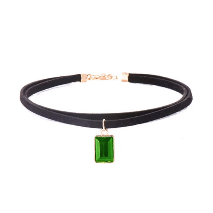 Choker verde, model geometric, Pufoseria, 99440027