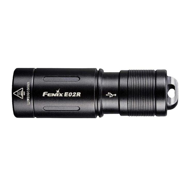 Фенер FENIX E02R LED, черен