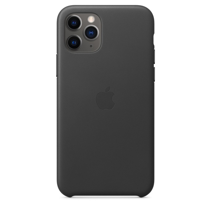 Гръб Apple за iPhone 11 Pro, Leather Cover, Черен, MWYE2ZE/A