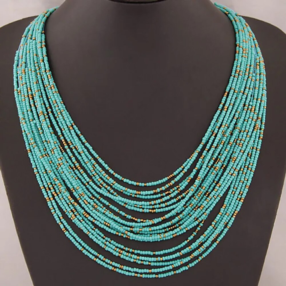 Colier cu margele 5342F, Sic Moda, Verde - eMAG.ro