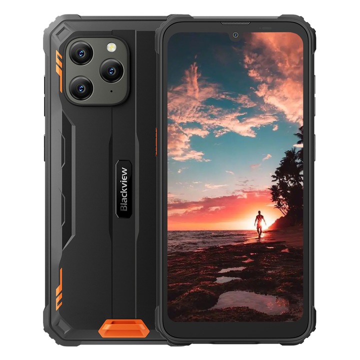 Telefon mobil Blackview BV5300 Pro, 64GB, 4GB RAM, 6.1" Dual SIM 4G, IP68, NFC, Portocaliu