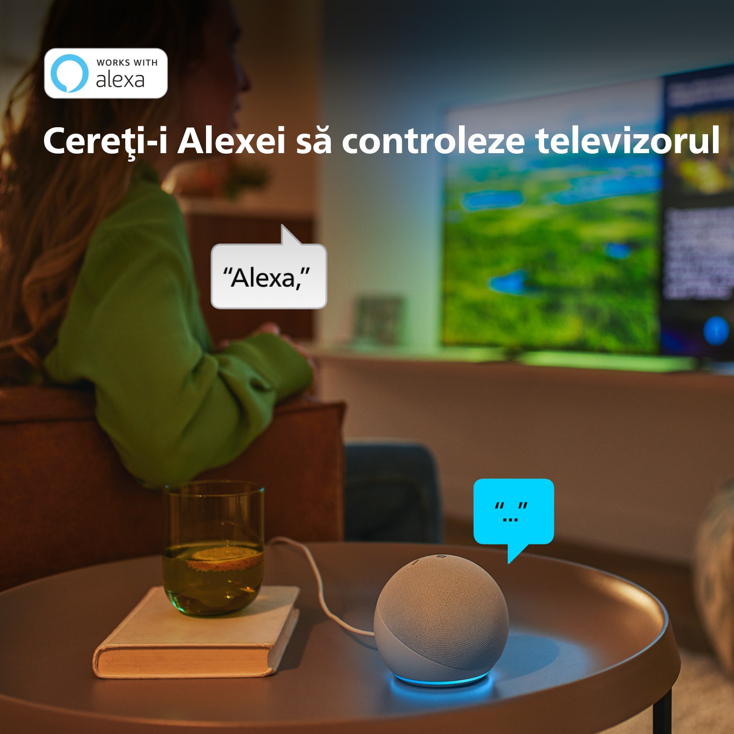 Televizor Philips AMBILIGHT LED 32PFS6908, 80 cm, Smart TV, Full HD, Clasa F