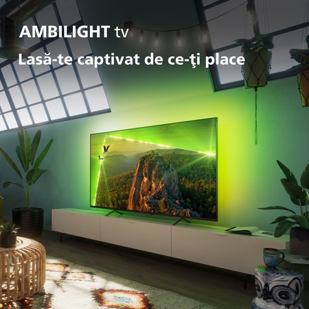 Телевизор Philips AMBILIGHT LED 70PUS8118, 70" (177 см), Smart, 4K Ultra HD, Клас F (Модел 2023)