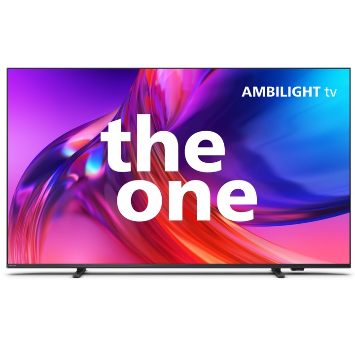 Телевизор Philips Ambilight LED 55PUS8518, 55" (139 см), Google TV, 4K Ultra HD, Клас F (Модел 2023)