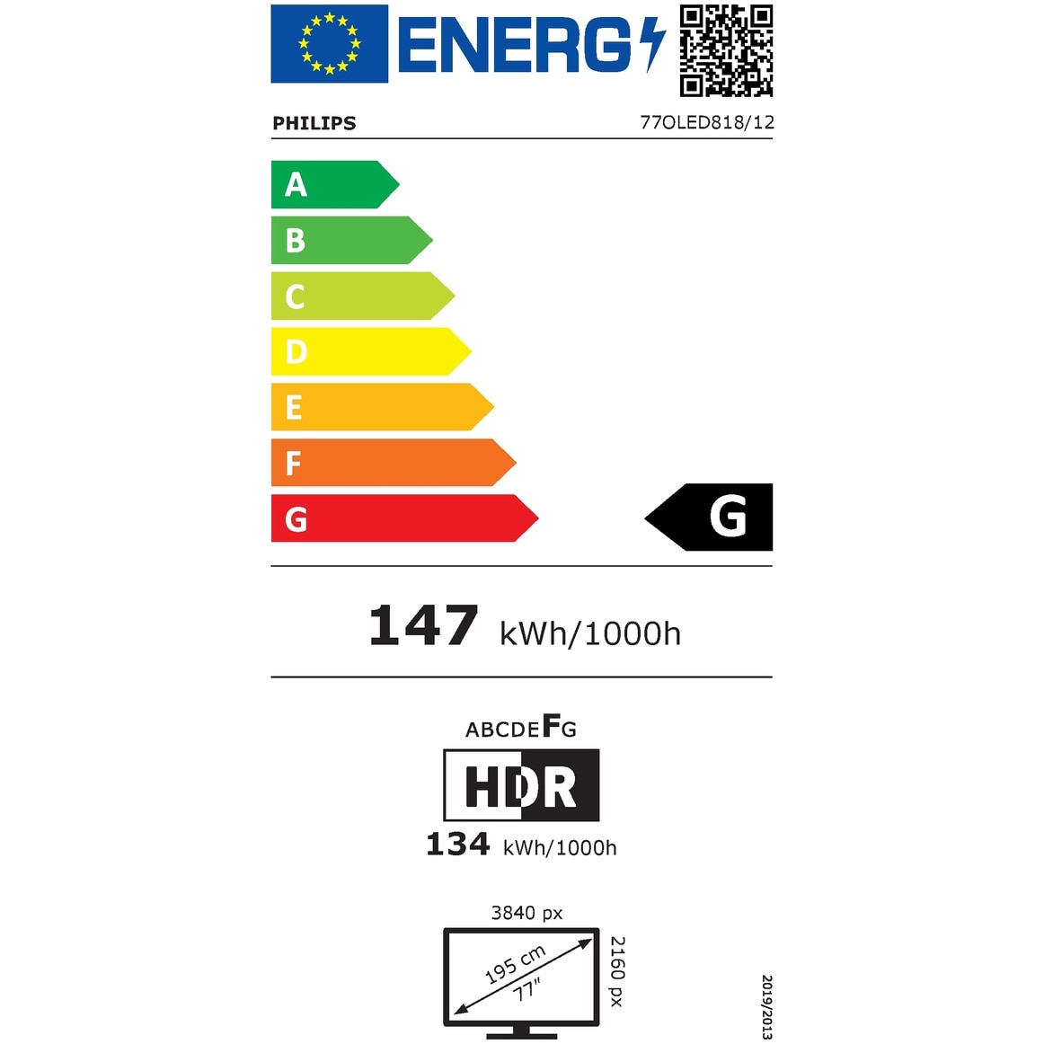 Televizor Philips Ambilight OLED 77OLED818, 194 cm, Google TV, 4K Ultra HD, 100 Hz, Clasa G