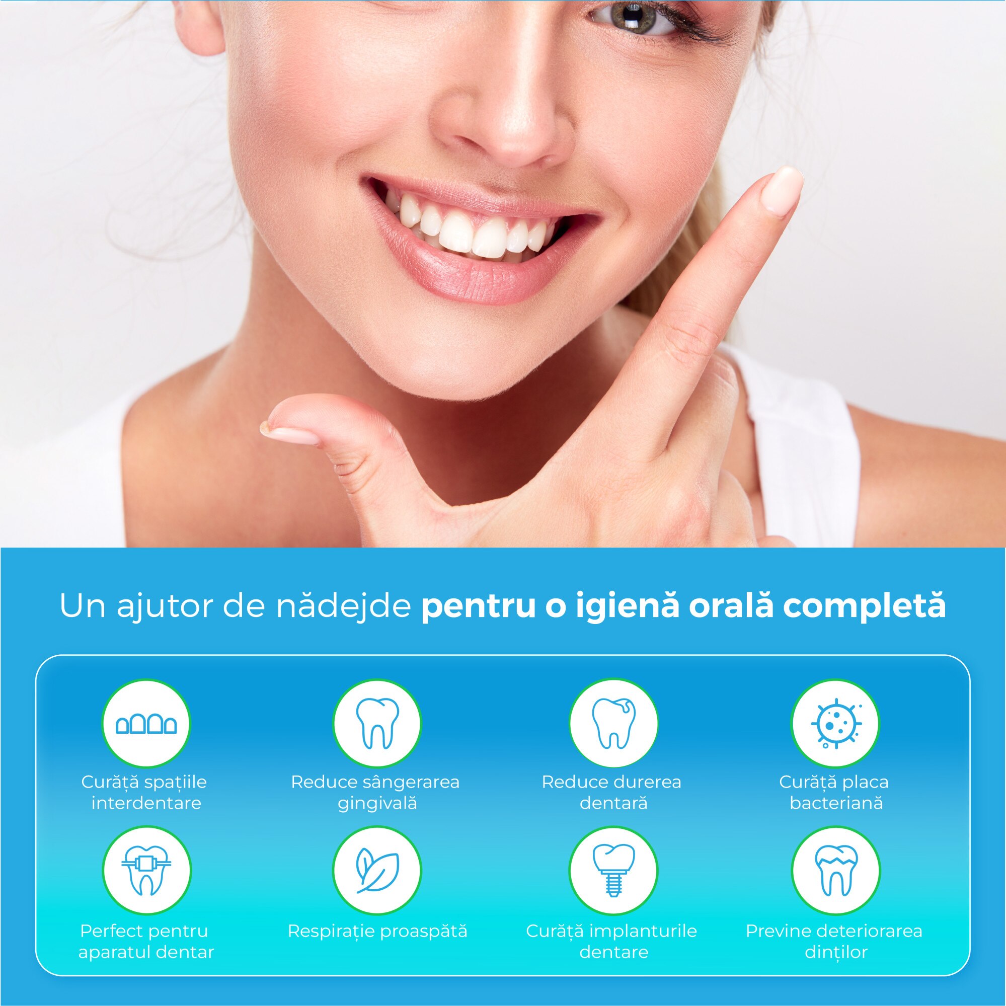 Професионален орален иригатор за орален душ, Gemevo Family, 5 нива на ...