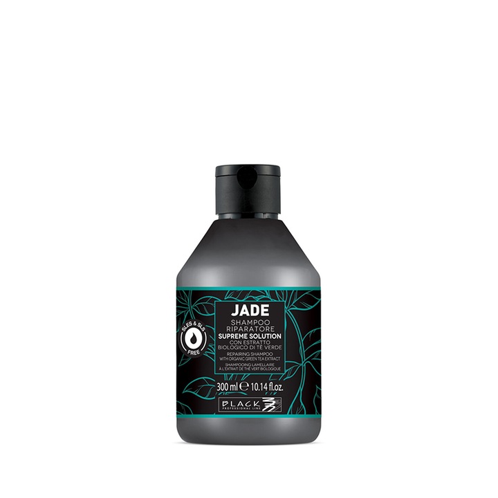 Sampon reparator cu ceai verde Jade BLACK PROFESSIONAL - 300 ml
