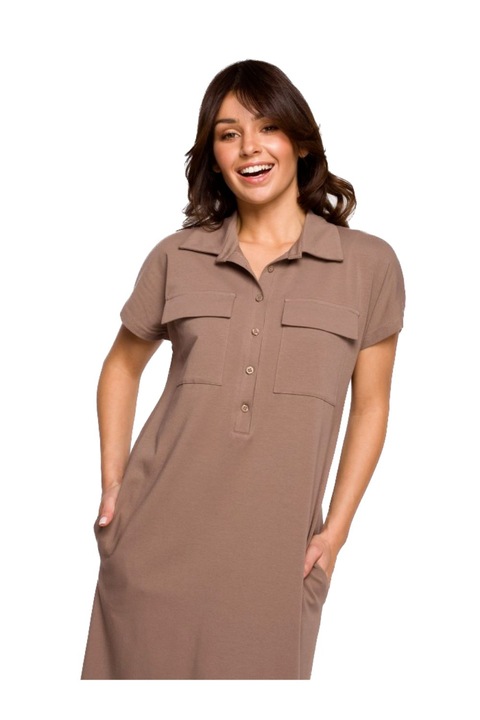 BeWear Női midi ruha Thazron B222 kakaó, Barna