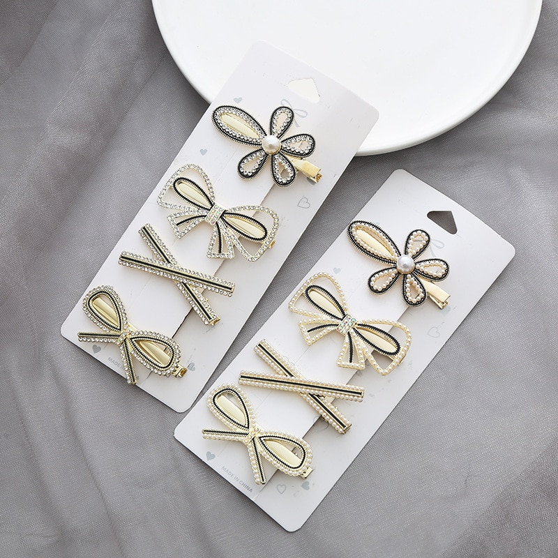 Set 4 agrafe de par, Metal, Auriu - eMAG.ro