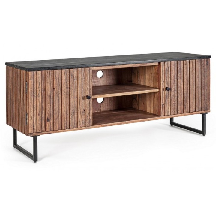 Comoda TV lemn maro Norfolk 130x40x60 cm