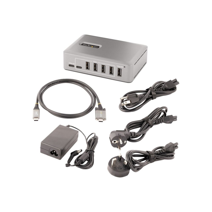 Мрежов конектор StarTech.com 10G8A2CS-USB-C-HUB, USB 3.2 Gen 2 (3.1 Gen 2) Type-C 10000 Mbit/s Сив (10G8A2CS-USB-C-HUB)
