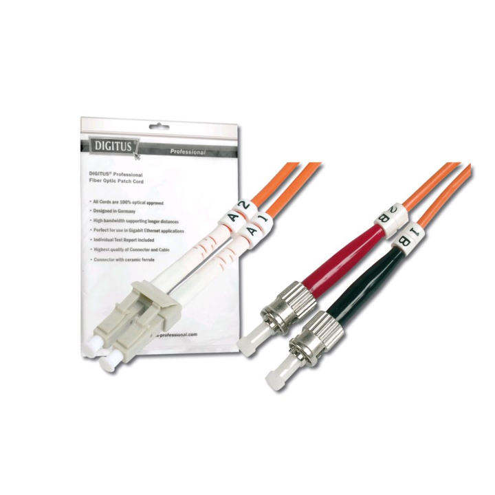 Digitus DK-2531-02 Fiber Optic Multimode patch kábel LC / ST 2m sárga (DK-2531-02)