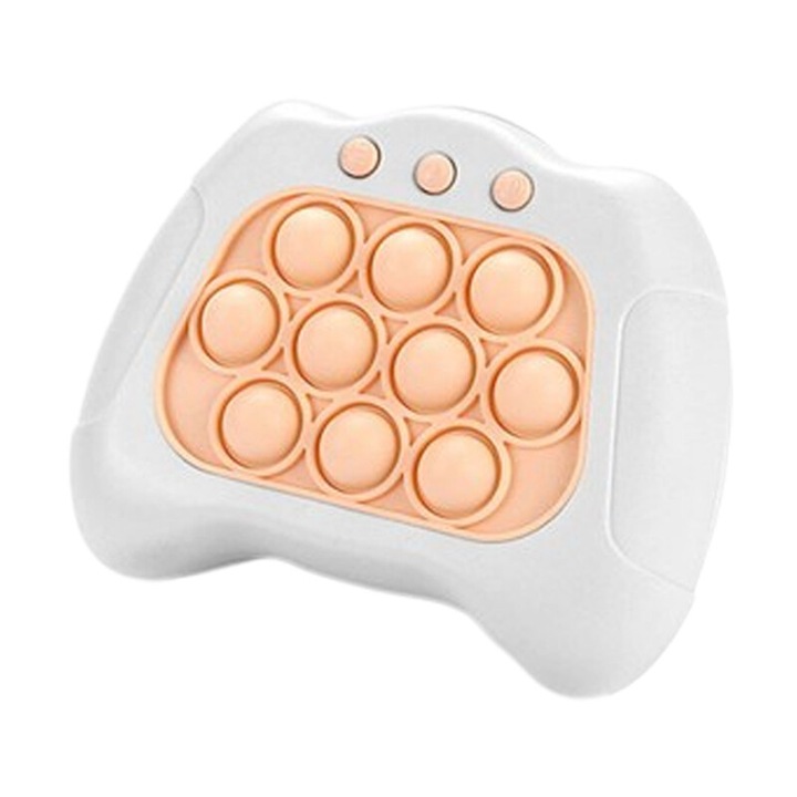 Jucarie senzoriala, sundiguer, Portabila, Pentru ameliorarea stresului, 4 Moduri de joc, Design ergonomic, Material ABS/Gel de silice, Alb