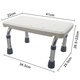 Scaun antiderapant tip treapta, baie, dus, aluminiu, reglabil inaltime, Teox®