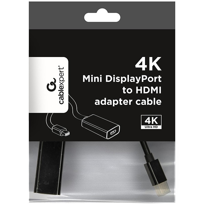 adaptor video Gembird, Mini-DisplayPort (T) la HDMI (M), rezolutie ...