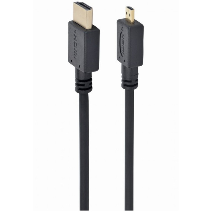 Gembird CC-HDMID-10 videokábel adapter HDMI (T) - Micro-HDMI (T), 3m, arany csatlakozók, fekete