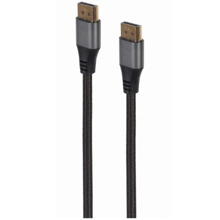 Cablu video Gembird DisplayPort (T) la DisplayPort (T), 1.8m, premium, conectori aurii, rezoluție maximă 8K la 60Hz, negru, CC-DP8K-6