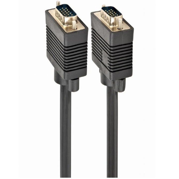 Cablu video Gembird, VGA (T) la VGA (T), 1.8m, premium, dublu ecranat, Negru, CC-PPVGA-6B
