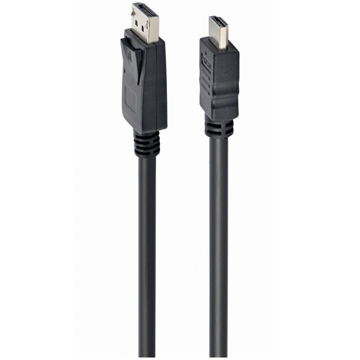 Видео кабел Gembird, Адаптер DisplayPort (T) към HDMI (T), 1 м, Черен, CC-DP-HDMI-1M