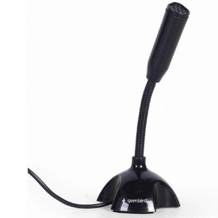 Микрофон Gembird, Жак 3,5 мм, Черен, MIC-D-02