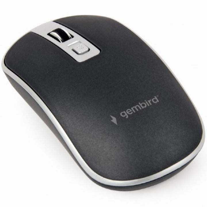 Gembird MUSW-4B-06-BS vezeték nélküli egér, 1600 DPI, fekete / ezüst