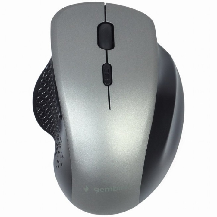 Mouse, wireless Gembird, 1600 dpi, Negru / Gri, MUSW-6B-02-BG