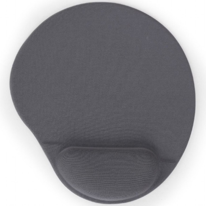 Mousepad Gembird, cauciuc si material textil, 240 x 220 x 4 mm, gri, MP-GEL-GR