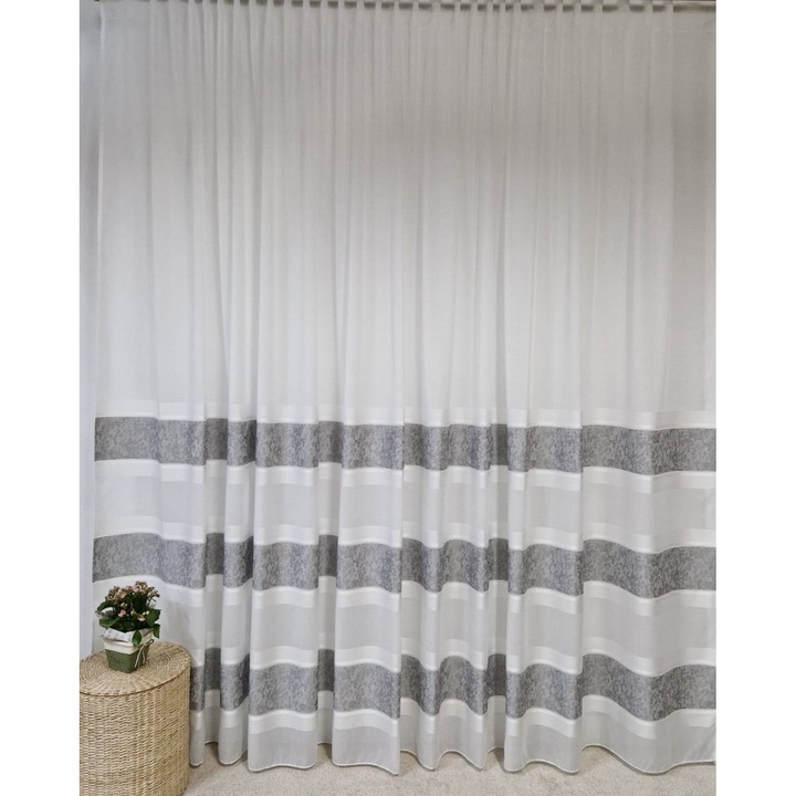 Perdea In Cristal cu dunga Gri, 300 x 270