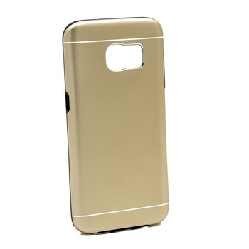 Capac de protectie Motomo V2 pentru Samsung Galaxy S6 Edge, TPU moale si aluminiu, auriu Capac de protectie Motomo V2 pentru Samsung Galaxy S6 Edge, TPU moale si aluminiu, auriu