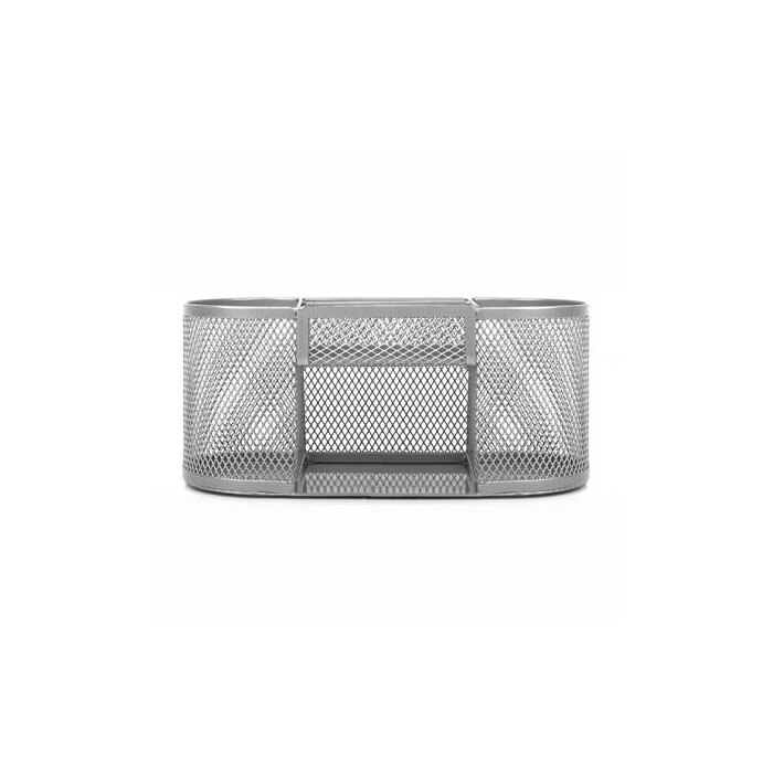 Suport pentru accesorii de birou metalic mesh Forpus 30579 silver
