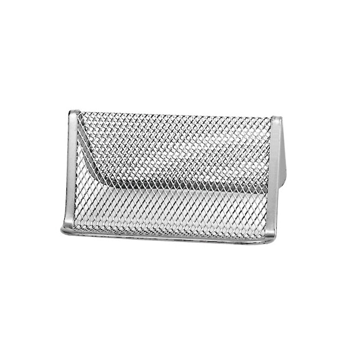 Suport pentru carti de vizita metalic mesh Forpus 30558 silver