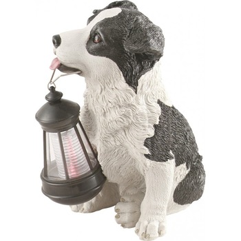 Figurina solara decorativa, ProCart, catel, culoare alb-negru, IP44 Figurina solara decorativa, ProCart, catel, culoare alb-negru, IP44