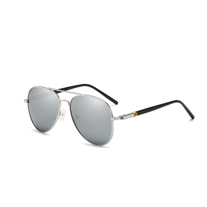 Поляризирани слънчеви очила за мъже, UV400, UV защита, Сребрист