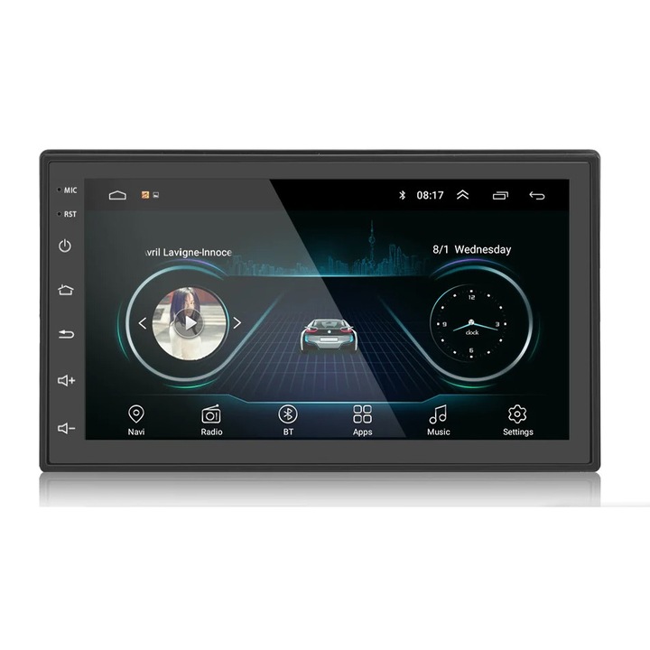 Автомобилна мултимедия PrimaTek 606, 7-инчов IPS дисплей, Android 12, GPS, Bluethoot, 4GB RAM