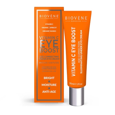 Tratament antirid si anti-imbatranire cu vitamina C pentru zona delicat din jurul ochilor, Biovene, Vitamin C Eye Boost, 30 ml