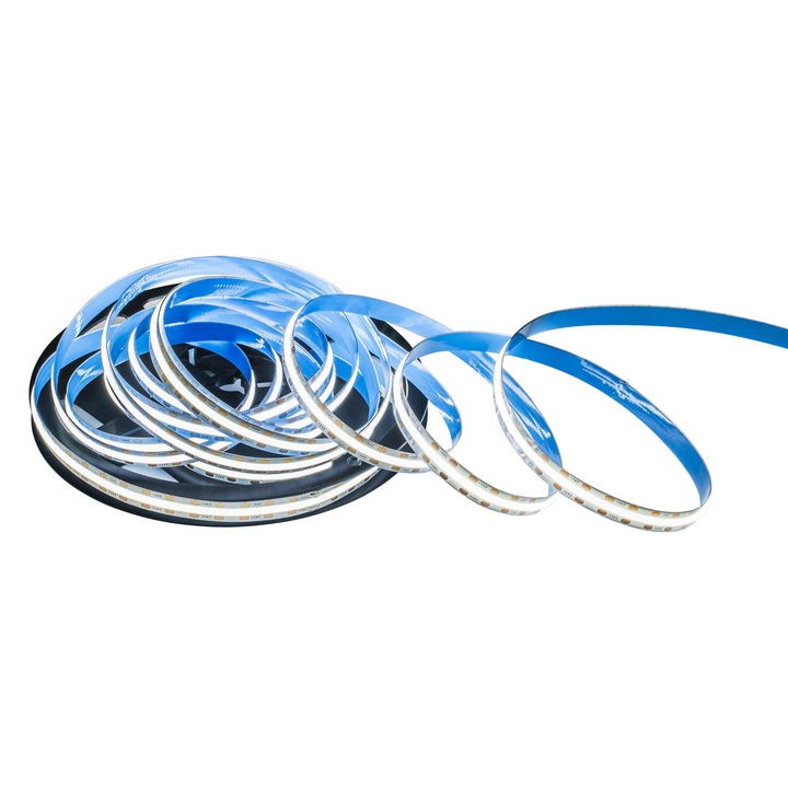 Banda COB LED 24VDC 18W/ML - 50 000 ore, 6000K lumina rece, Rola 5m, 600chip/ML, IP20, LED Market®