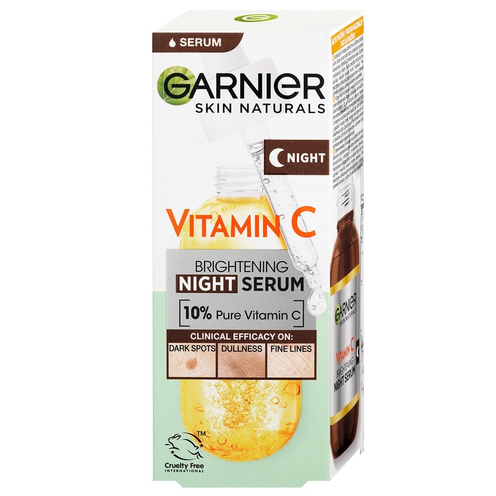 Garnier Skin Naturals ragyogást adó éjszakai szérum C-vitaminnal, 30ml