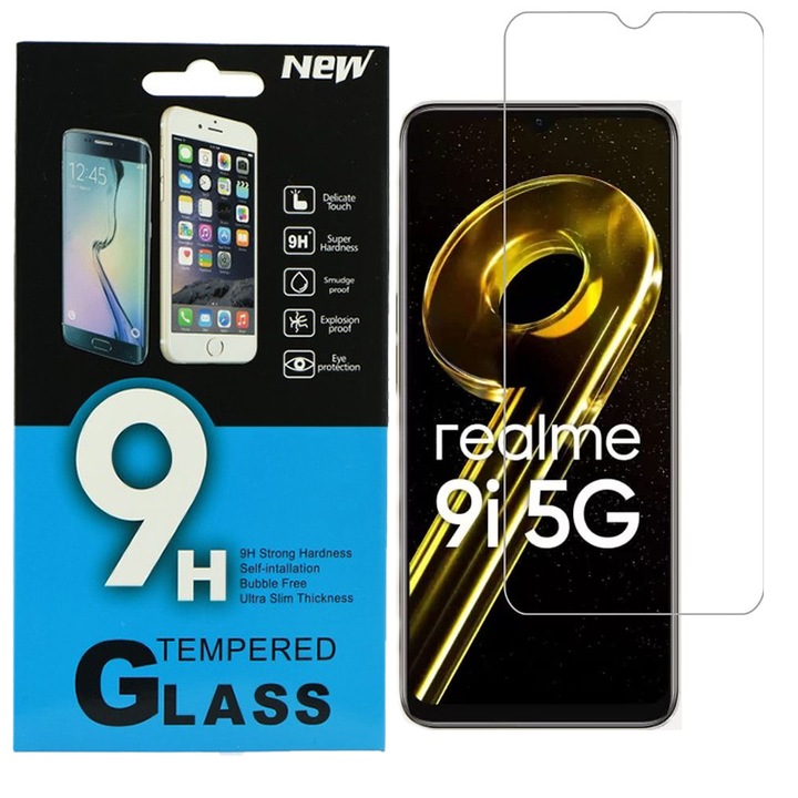 Стъклен филм Realme 9i 5G / 10 5G, закалено стъкло, преден панел, подсилен