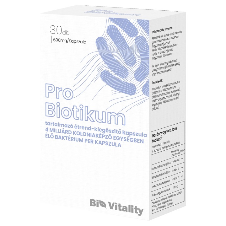Probiotikum Bio Vitality kapszula 30db Étrend-kiegészítő