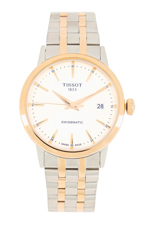 Tissot, Автоматичен часовник с двуцветен дизайн, Сребрист, Златист