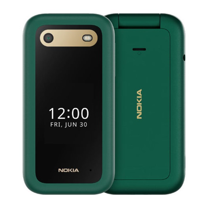 Мобилен телефон Nokia 2660 Flip, Dual SIM, 4G, Lush Green