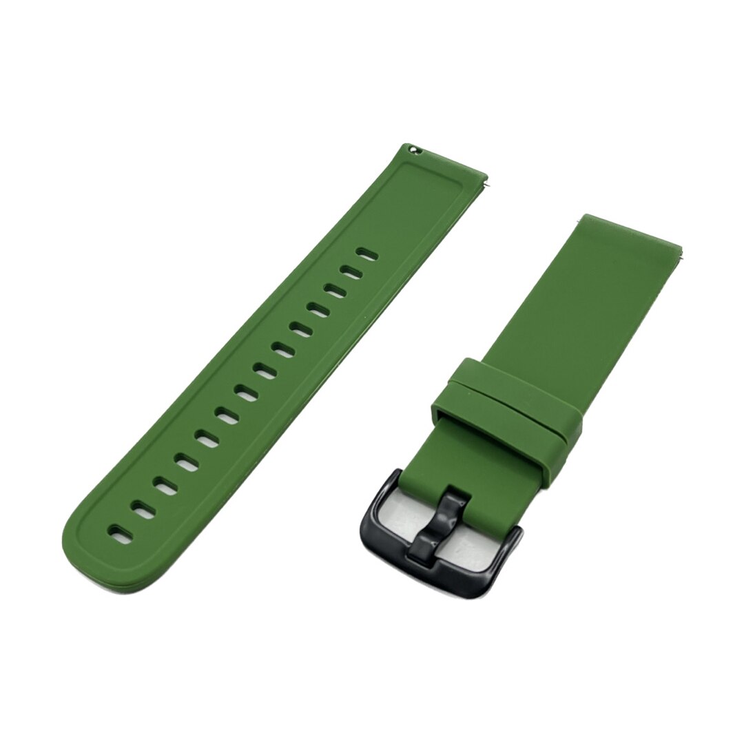 Curea silicon Verde, Compatabila smartwatch Huawei Watch GT2, GT3, Samsung Active, 20mm eMAG.ro