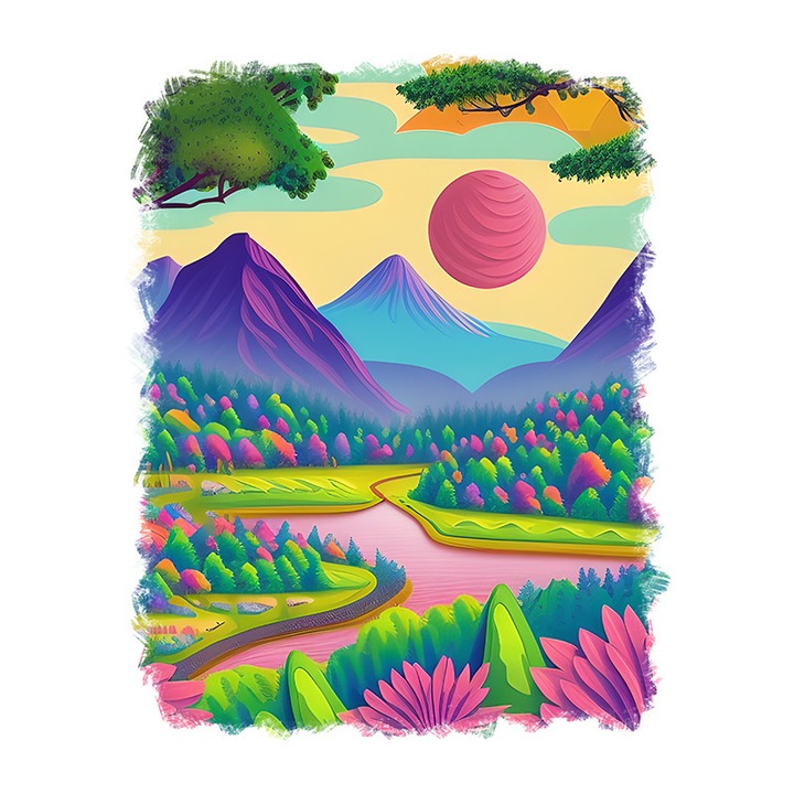 Sticker decorativ, Rau, Mov, 70 cm, 9144ST