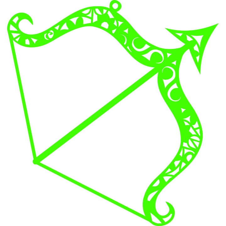 Sticker decorativ, Sageata, Verde, 64 cm, 7337ST