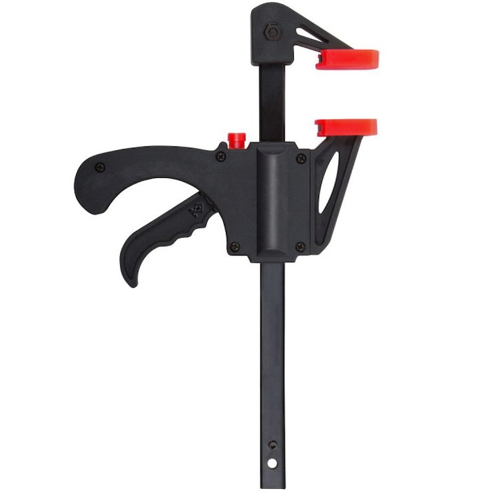 Clema de fixare pentru tamplarie, Zola®, mecanism de eliberare rapida, neagra, 200 mm