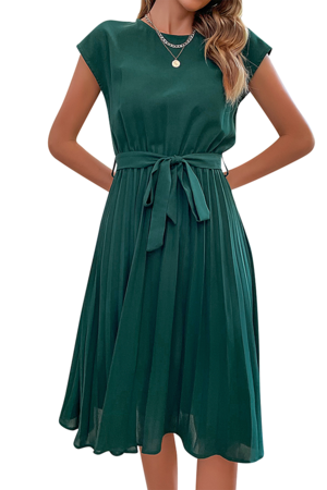 Rochie de vara pentru femei, Poliester, Verde, L