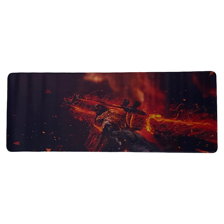 Mousepad format Deskmat pentru gaming, Red Shadow and Mist Gun 800 x 300 x 2 mm