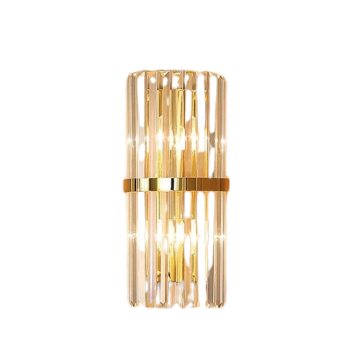 Aplica Crystal, 2xE14, corp aluminiu, decoruri cristal, 50x20x9cm