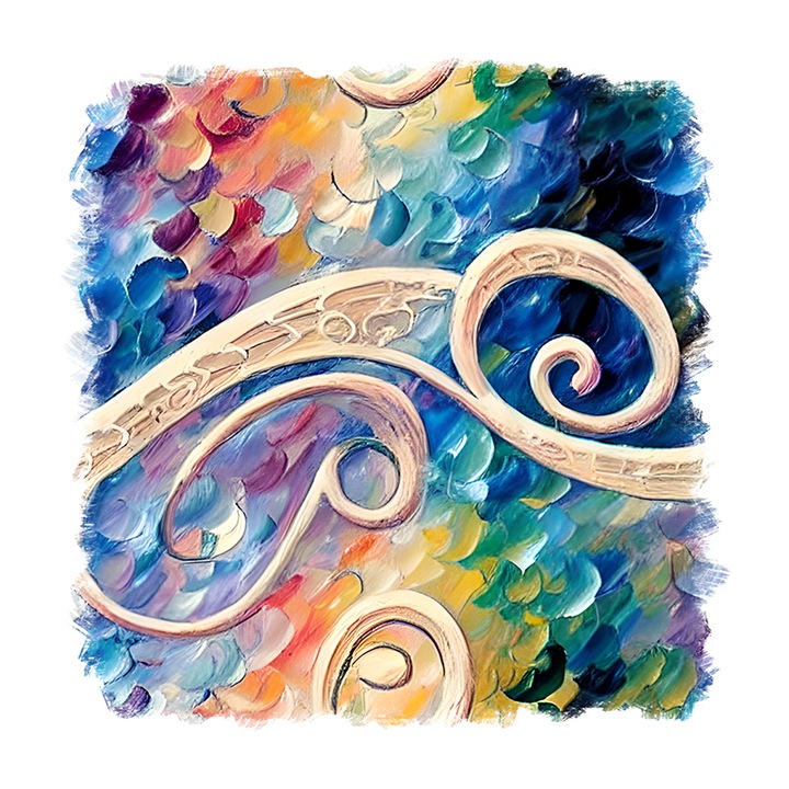 Sticker decorativ, Abstract, Multicolor, 55 cm, 9235ST