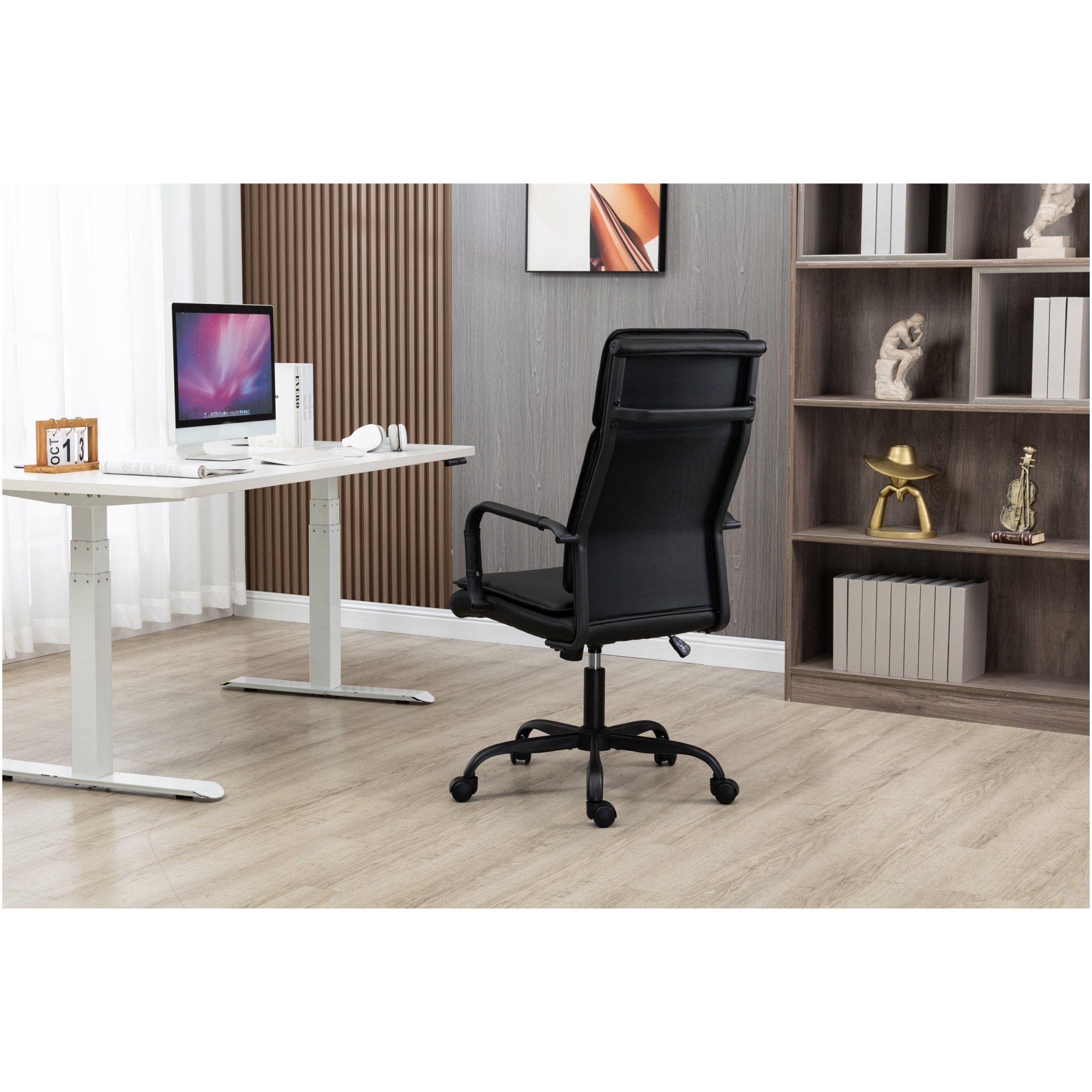 Scaun de birou Kring, PU, rotativ, inaltime reglabila, tilt lock